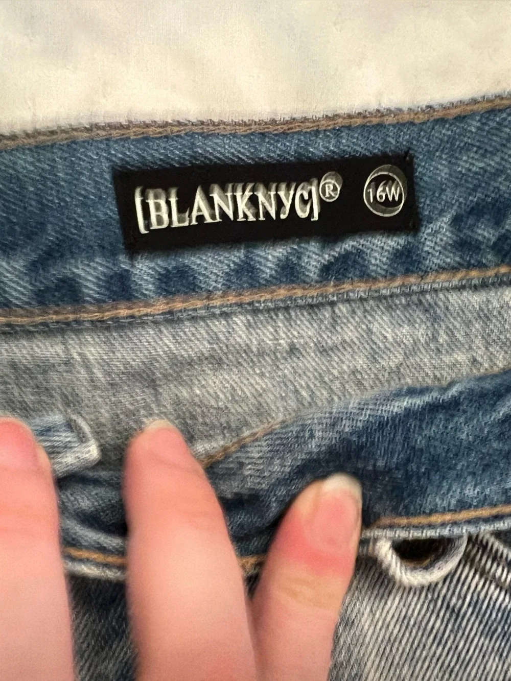 Blank NYC Distressed Light Blue Denim Cutoff Shorts